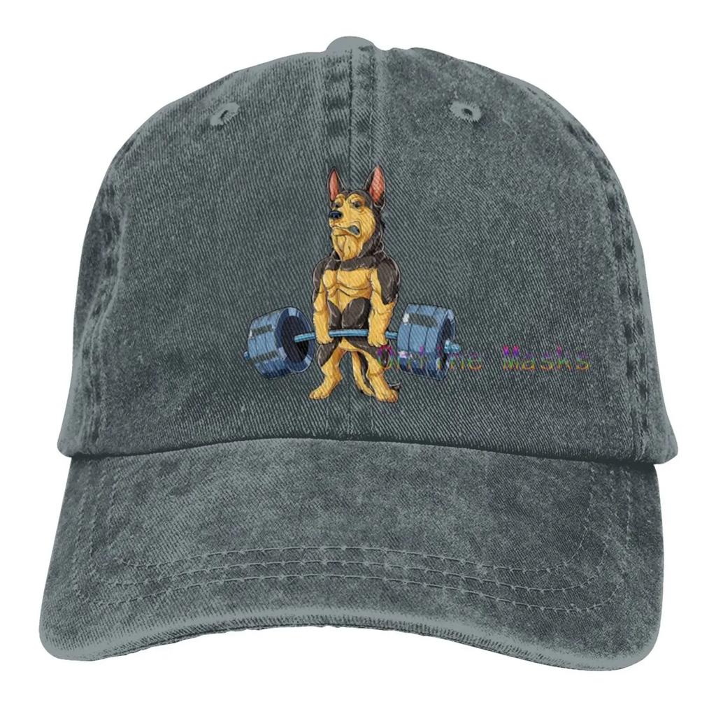 German Shepherd Weightlifting Fitness Gym Cap Baseball Cap Dad Hat Sandwich Hat Trucker Hats Breathable Unique