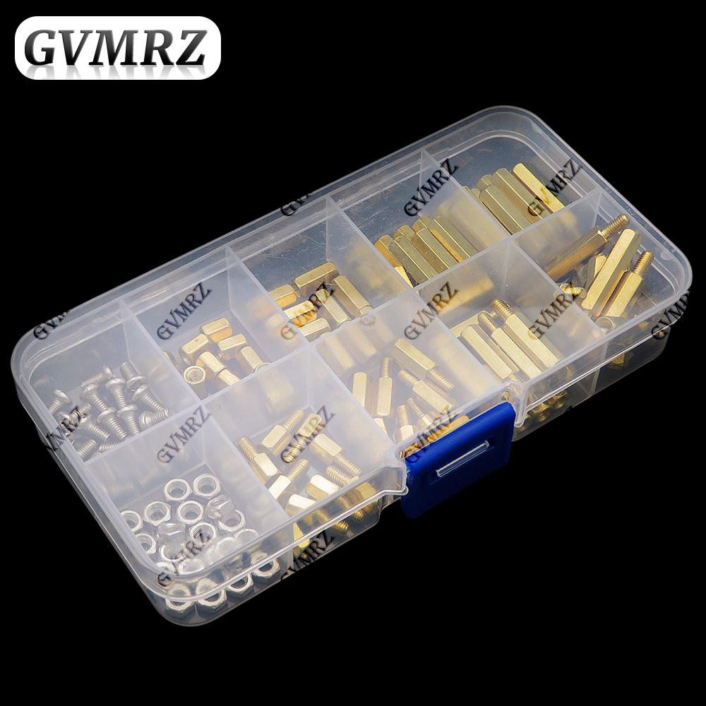 120PCS M3 M2.5 Brass Hex Column Standoff Support Spacer Pillar M3 Screw Nut For PCB Board M3x6 M3*10 M2.5*6 M2.5X6