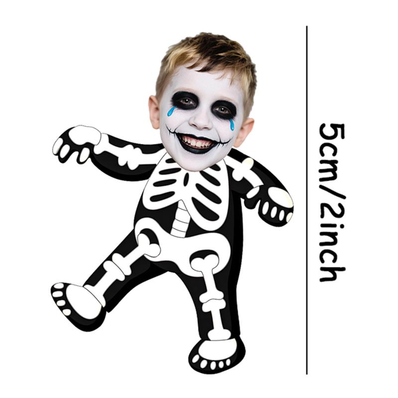 20pcs Personalized Sticker Horrible Halloween Party Decor Customized Skull Design Your Own Head Lable Hallow Sealing Stickers