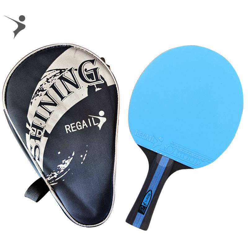 Regail 3 Star  High Elastic Colors Table Tennis Racket  Carry Bag Beginners Blue/red/green Ping Pong Paddle  Welcome