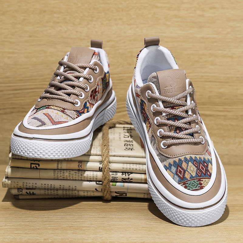 Mens Canvas Shoes Slip on Flat Outdoor Men Sneakers Lightweight Driving Loafers Breathable Male Casual Canvas Shoes Green Khaki