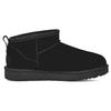 UGG Classic Ultra Mini Chopd Sheepskin Warm Durable Classic Mini Ankle Snow Boots Women Boots Black 1126373-BLK