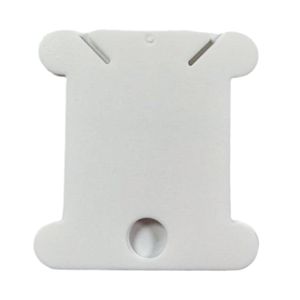 50 Pieces Plastic Floss Bobbins 1.37x1.49in Embroidery Thread Winder Plastic Thread Bobbin for Sewing Thread Storage