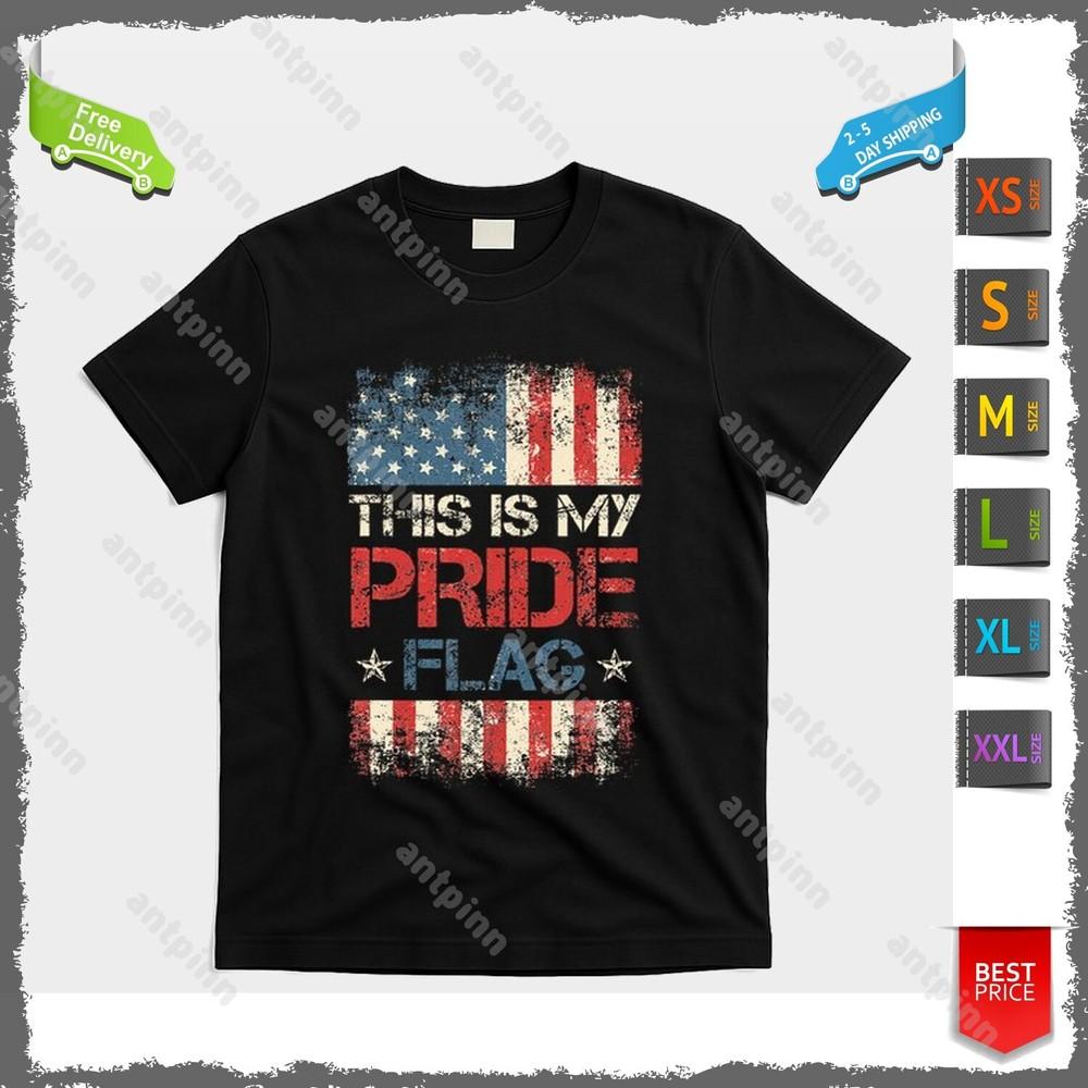 This Is My Pride Flag American Flag T-Shirt Unisex Unisex T-Shirt L