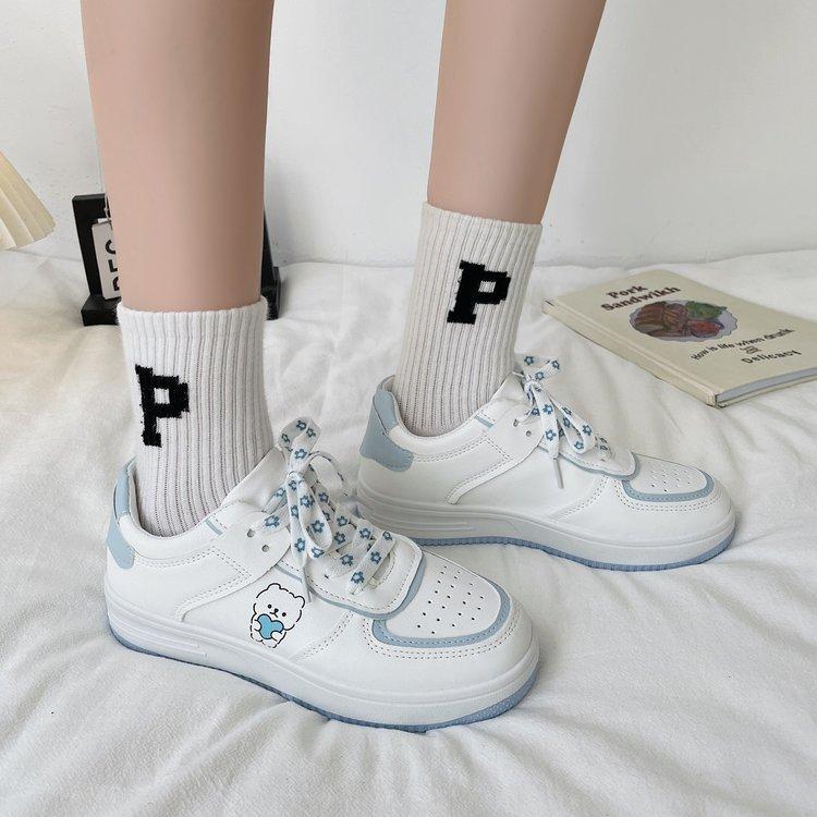 Summer Sports Shoes Women's Spring and Autumn New Board Shoes Student White Shoes Flow