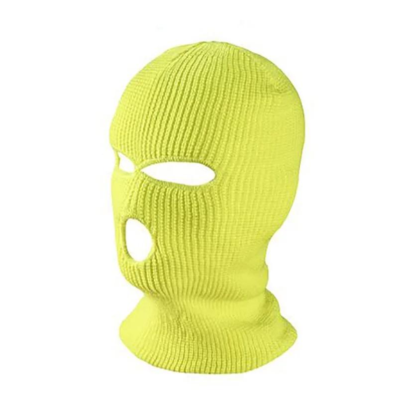 1 Pcs Unisex Motorcycle Cycling Skiing Breathable Cap 3 Holes Balaclava Full Face Mask Winter Windproof Ski Warm Hat