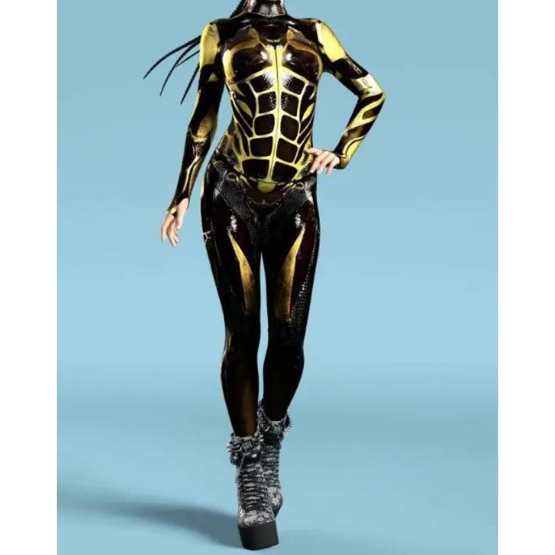 

Кибер-панк Фантом Механический Броня Комбинезон Косплей Костюм Зентаи Костюм Стимпанк Вечерние Шоу Боди для выступлений S