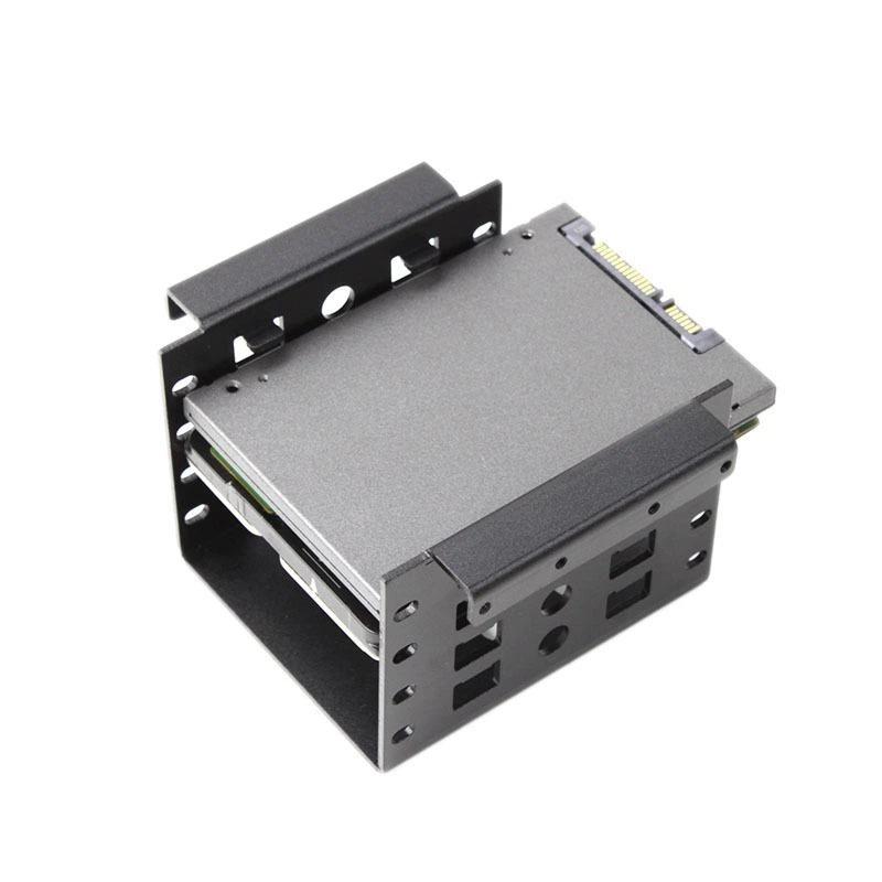 4 Bay 2.5 Inch To 3.5 Inch Ssd Hard Drive Enclosure Caddy Chassis Internal Mounting Adapter Bracket Aluminum Alloy Tray Holder