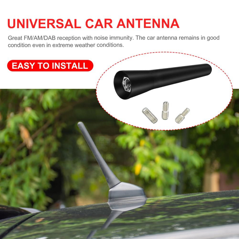 Car Radio Stubby Aerial AM/FM/DAB Car Roof Antenna Mast Kit with Screws M4 M5 M6 Car Radio Rubber Antenna Mast Car Short Aerial