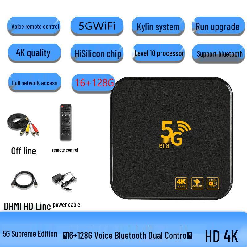 2025 TV Box for Seniors: 4K Network TV, 5G Casting, Movie & TV Player