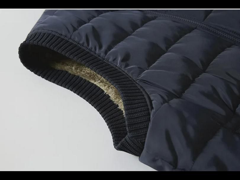 אפוד קטיפה עבה בסגנון קוריאני לגברים לסתיו/חורף, טרנדי וחם, אפוד במידה גדולה.