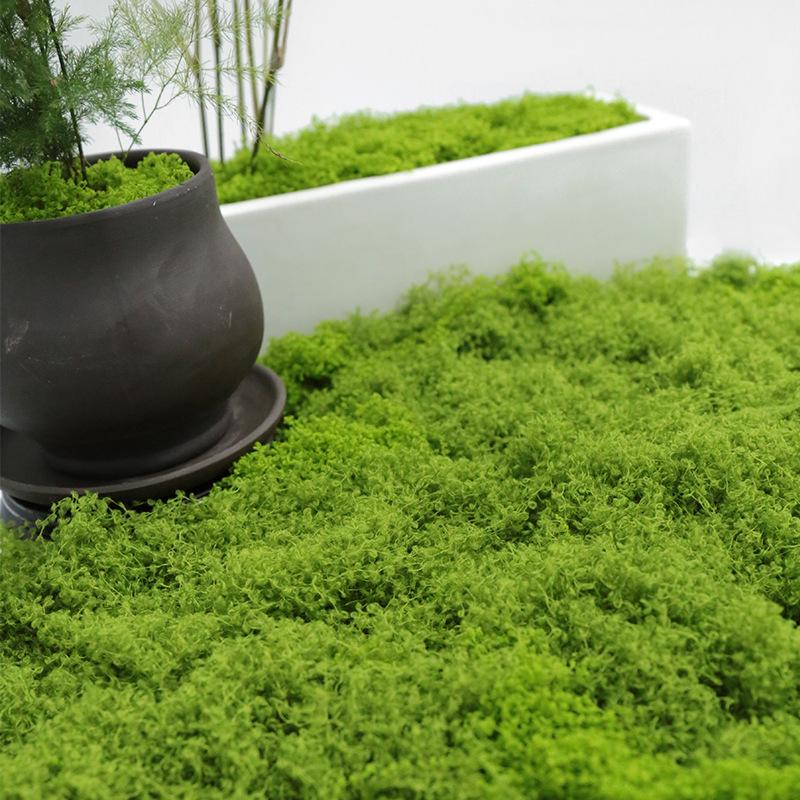 Artificial Moss Silk Grass Lawn for Landscaping and Decoration
