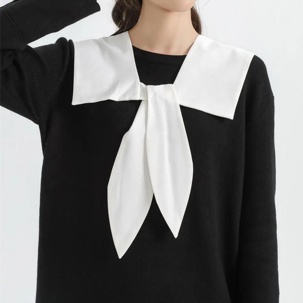 New Lapel Fake Collar Vintage Detachable Shirt Collar for Women Blouse Sweater False Collar Lapel Top Neckwear Ties