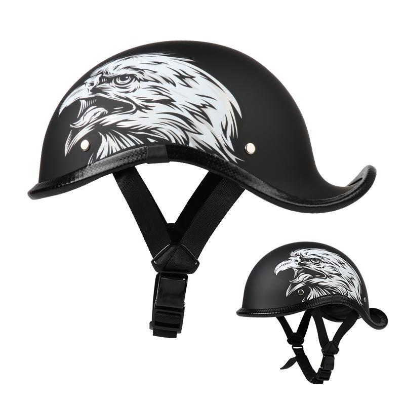 VGV Motorcycle Half Helmet Goggles Included Electric Vehicle Bike Riding Locomotive for Cruiser Retro Man Women Scooter Street