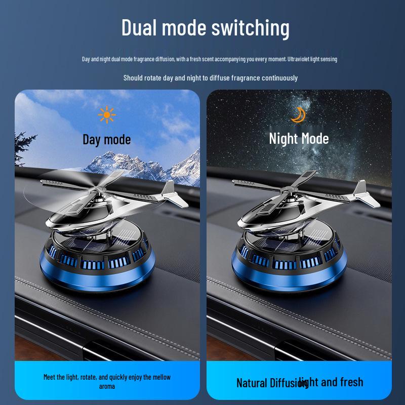 Solar-Powered Rotating Helicopter Aroma Diffuser - Long-Lasting Fragrance Ornament