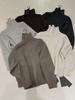 Elegant Korean Gray Turtleneck Knit Sweater for Women - 2024 Autumn/Winter Collection