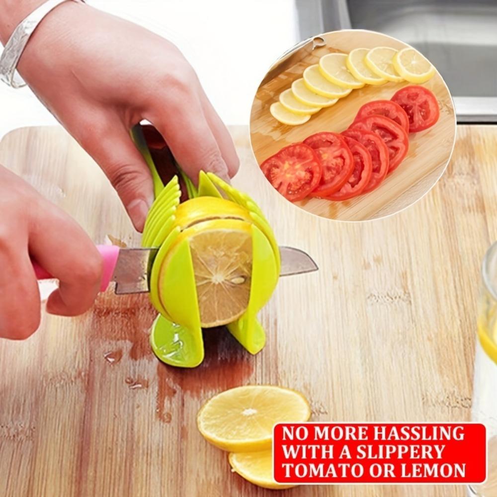 1 PC Plastic Potato Slicer Tomato Cutter Tool Shreadders Lemon Cutting Holder Cooking Tools