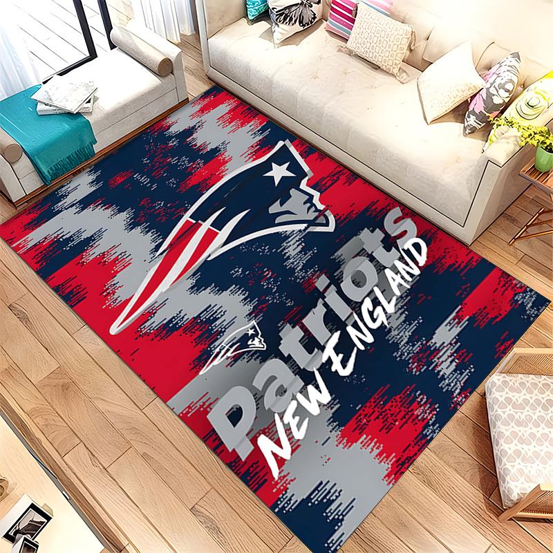 New England Patriots (1) Rug Suitable For Living Rooms Bedrooms Computer Rooms Dining Areas And Placement Under Tables And Chairs Also An Ideal Choice