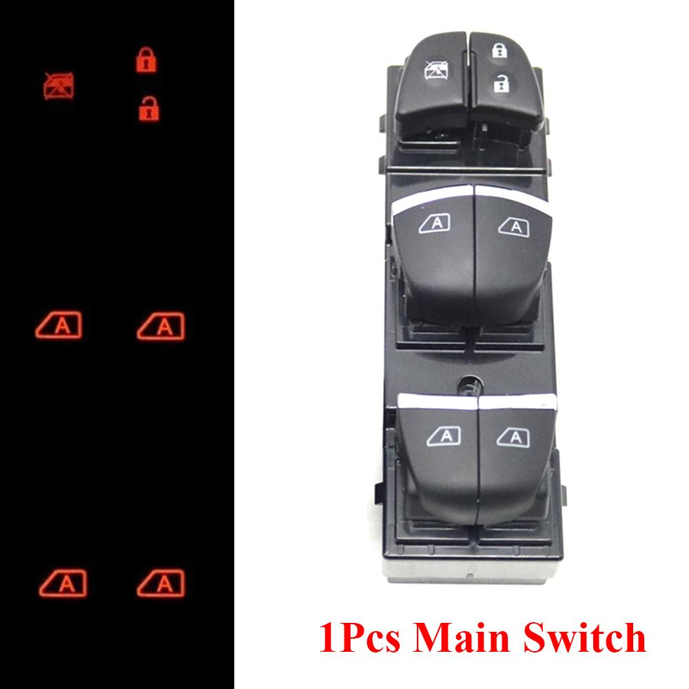 LHD Car Electric Power Window Lifter Control Button With Orange LED Backlight Switch 25401-6LA0A For Nissan Sentra -2025 1 Pcs