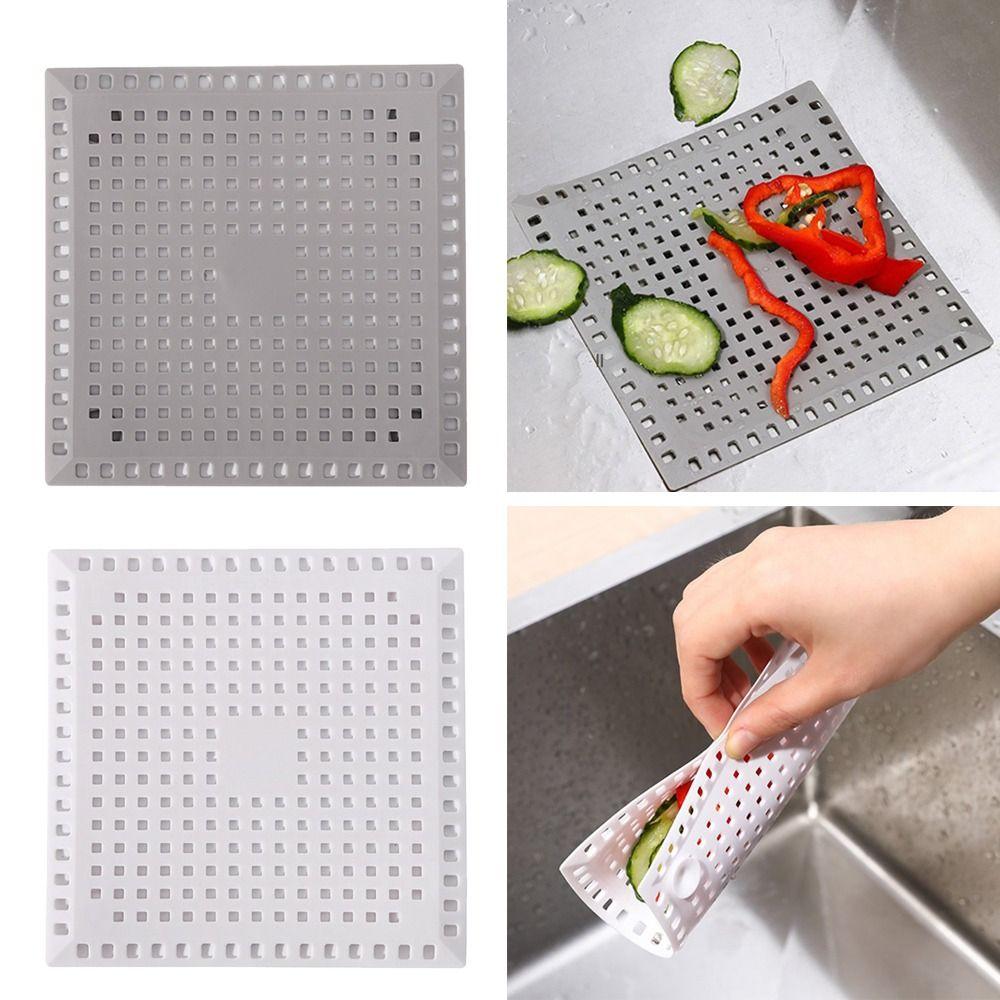 Kitchen Sink Filter Sewer Outfall Anti-clogging Sealing Pad Bathroom Floor Drain Cover Strainer Durable Shower Drain Pad