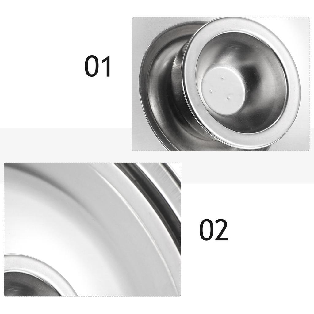 1Pcs 14Cm Stainless Steel Seasoning Pot Cover Easy Clean Non-Rust Sturdy Lid for Tiny Pans Spill Stopper Kitchen Essential