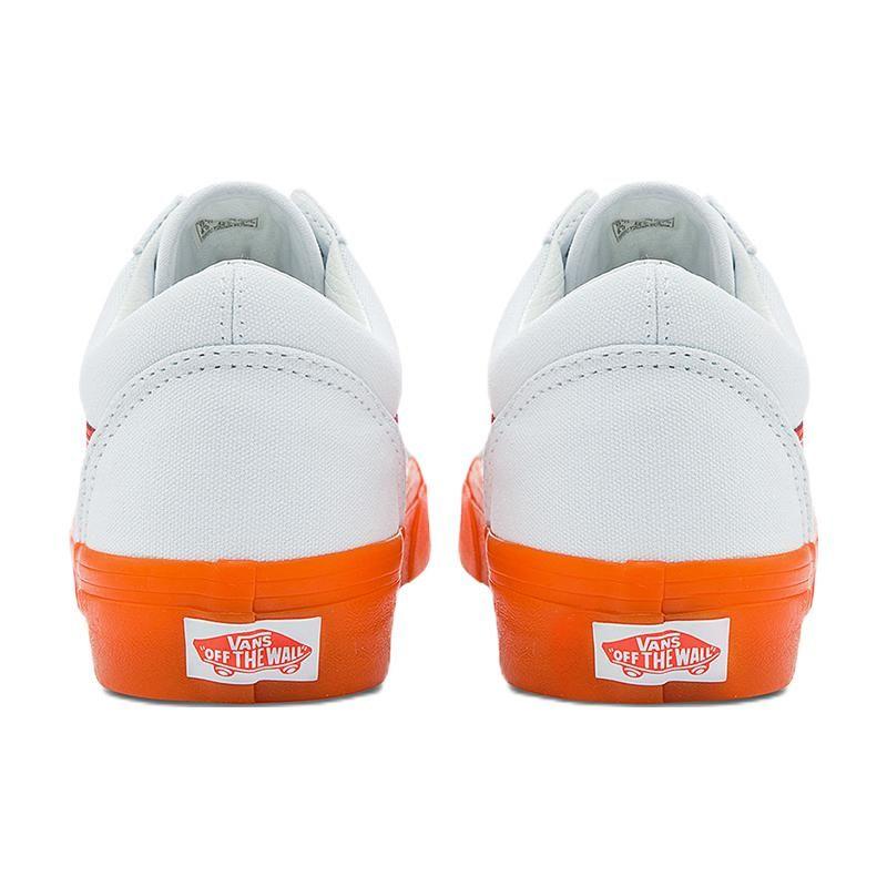 Vans Old Skool Series Low Top Skate Shoes Unisex Sneakers White Orange VN0000SBZ34