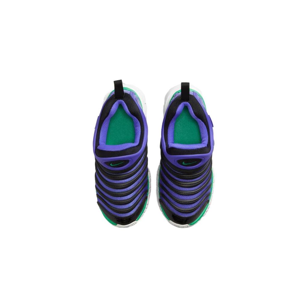 New Nike Dynamo Free Abrasion Resistant Low Top Kids Lifestyle Shoes Black Purple Children Aged 3 7 Years Old 343738-512
