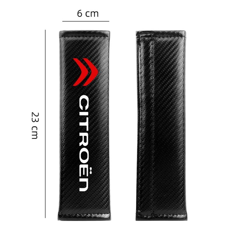 for Citroen C4 C3 C5 C1 C2 Berlingo C-Elysee C4-Picasso C4-Aircross Carbon fiber Car Seat belt Cover Protective Pad Accessories