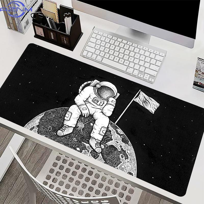 Outer Space Astronauts Large Mouse Pad Gaming Laptop Keyboard Mat Carpet Natural Rubber Computer Mousepad Game Extended Desk Mat