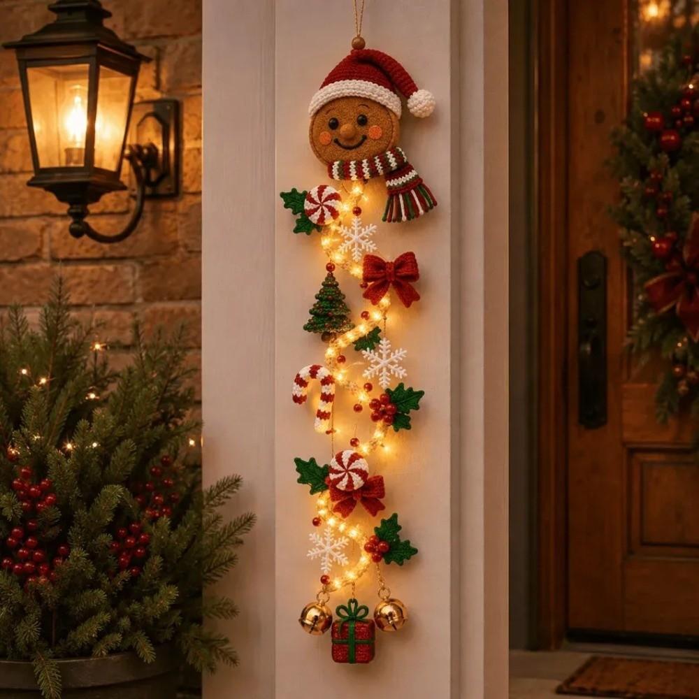 Christmas Tree Style Christmas Glowing Christmas Door Hanger Lighted Wall Hanging Front Porch