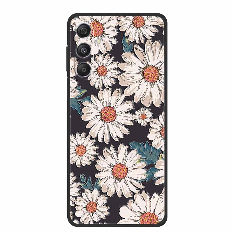 3D Emboss Case For Samsung Galaxy A16 5G Phone Case Coque Flowers Soft Silicone Back Cover For Samsung A56 A36 M16 F16 A26 Case