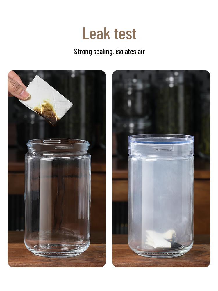 Transparent Glass Tea Storage Can - Moisture-Proof, Sealed Jar for Chrysanthemum & Dried Tangerine Peel