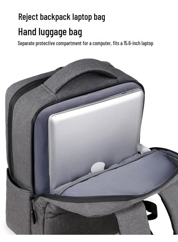Business Travel 15.6" Laptop Backpack - Dual Shoulder, Large Capacity, Multifunctional, Simple Fashion School Bag