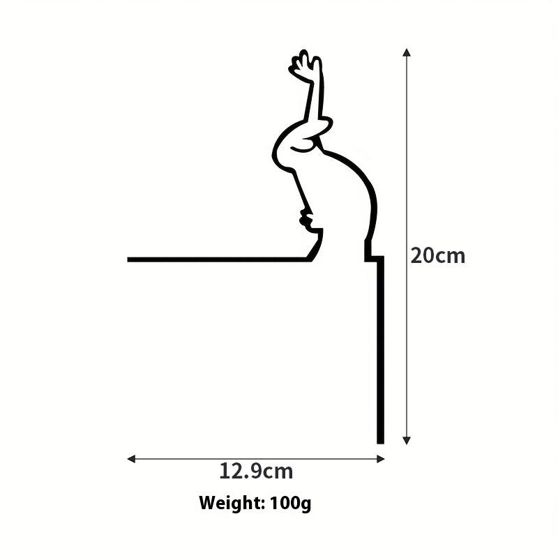Line Figure Modern Metal Poster For Living Room Bedroom Switch Sticker Easy Hang Installation