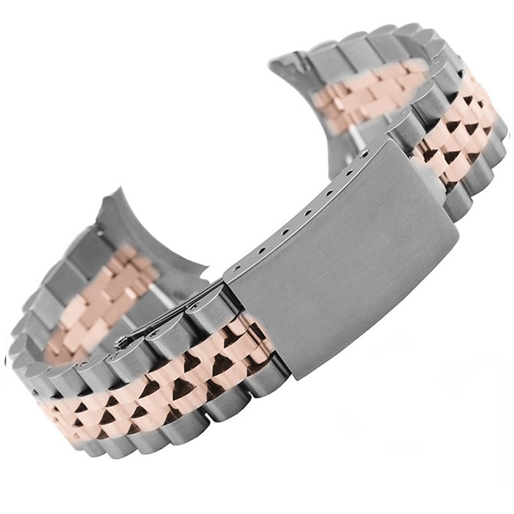 18/19/22mm/20mm Stainless Steel Luxury Strap For Rolex For Huawei GT6/5 Pro 46mm band Metal Solid Watch loop For Seiko Bracelet