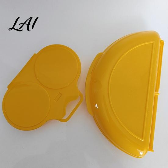 Kitchen Gadgets for Breakfast 2Pcs/Set Egg Poacher Omelet Pan Plastic Non-Stick Microwave Cooker Maker Easy Quick Cooking Clean