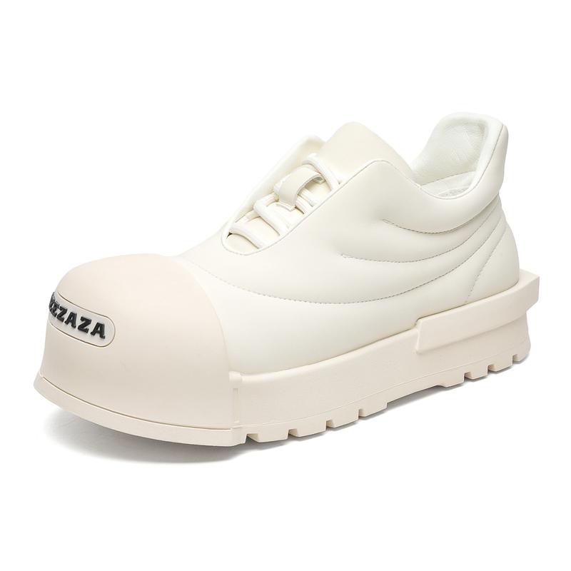 

Модная трендовая мужская обувь Толстая подошва увеличивающая рост Модный уличный стиль Для ходьбы Черно-белая повседневная обувь Красивый молодой 44 белый