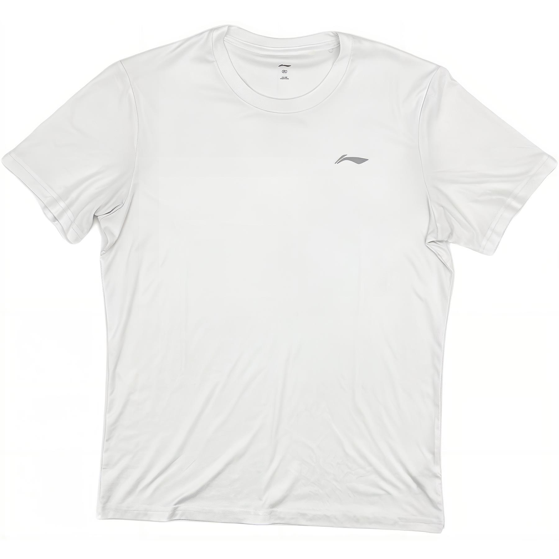 

Li-Ning Comfortable Breathable Quick-Dry Short Sleeve T-Shirt Men Tops White ATST741-1 L