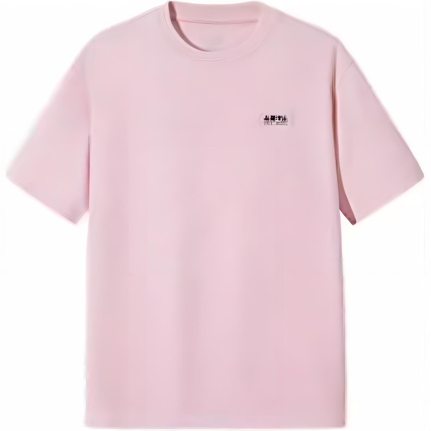 

Anta Свободная Дышащая Трикотажная Футболка с Круглым Вырезом и Коротким Рукавом Унисекс Топы Нежно-Розовый 172528102-2 S