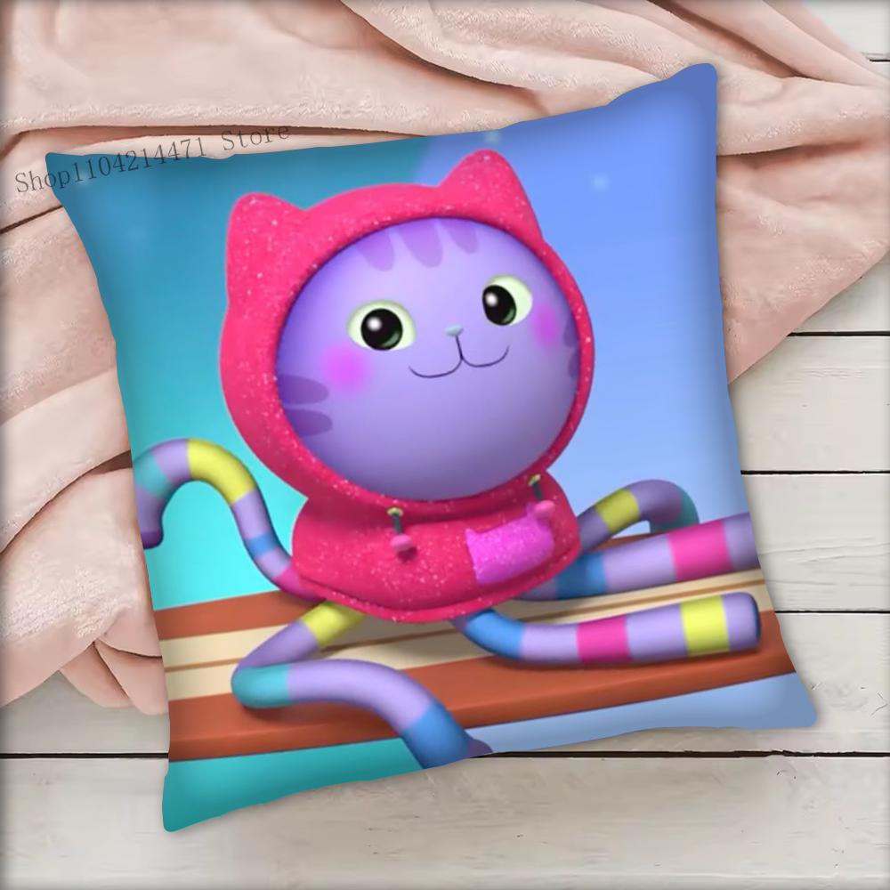 1 Stück G-Gabbys Puppenhaus Kissenbezug Quadratisch Schlafzimmer Sofa Freizeit Komfort Kissen Auto Wohnzimmer Heimdekoration