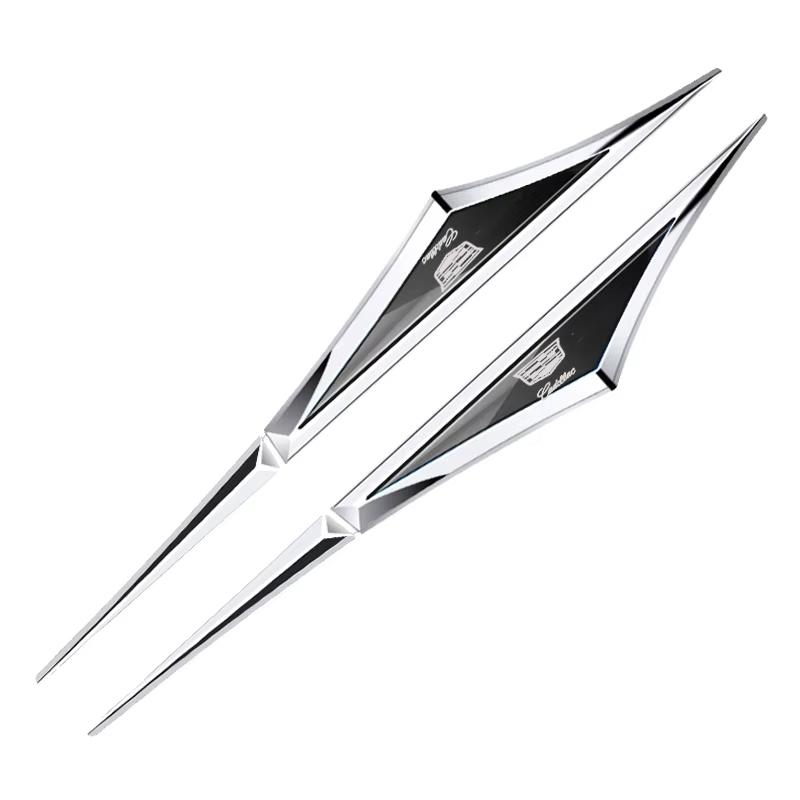 Per Cadillac Seville XT4 CT4 CT5 ATS SLR STS EXT CTS Escalade 2 Pezzi Emblemi Metallici Laterali per Auto Parafango Portiera Adesivi Decorazione