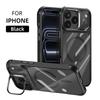 New For Wireless Charge Clear Phone Case For For Iphone 17 16 15 Pro Max Plus 17Air Metal Lens Stand Anti-slip Bumper Cover