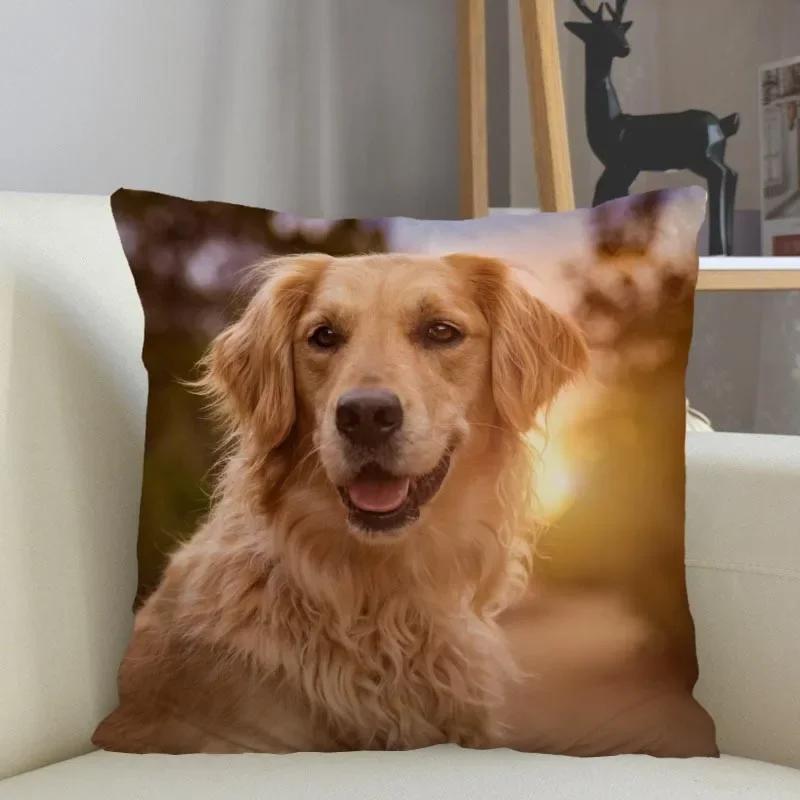 Golden Retriever Hund Kissenbezug Sofa Dekorative Kissenhülle Kissenbezug Heimdeko Großhandel