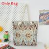 Mandala Canvas Shoulder Bag With Embroidery For Daily Use