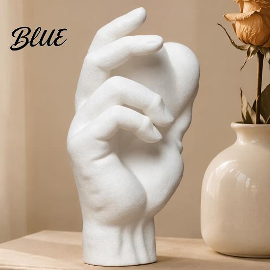 Scultura a Forma di Cuore Decorazione Mano Che Tiene Statuetta Stampata in 3D Arredo da Scrivania Moderno Minimalista Scultoreo Romantico Artistico Camera da Letto Accento per Casa per Scaffale