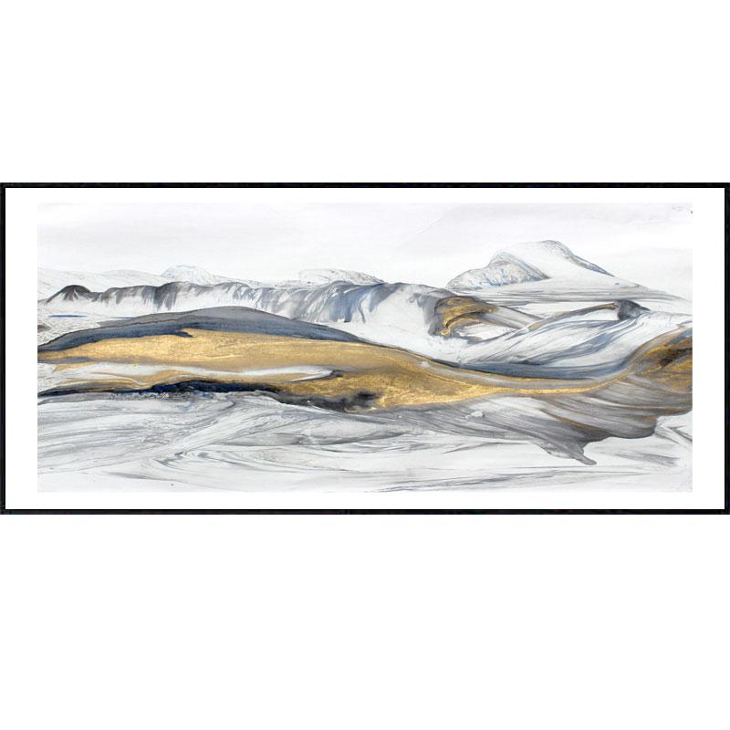 

Современное абстрактное искусство, картина маслом, постеры и принты, настенная живопись на холсте, китайские абстрактные картины с горами для гостиной 20x60cm