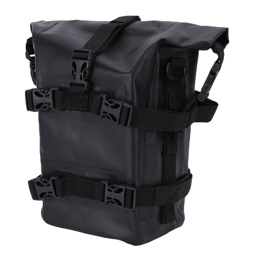 Motorcycle Bumper Bag PVC 5 To 8L Water Proof Quick Release Motorcycle Side Bag Motorbike Storage Carry Bag with Straps for Outdoor