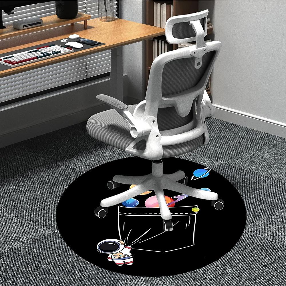 

1pc Space Pocket Office Round Area Rug, Indoor Mat Suitable ForOffice, Under Office Chairs Bedroom Living Room Home Decor, Room Decot033 80cm by 80cm