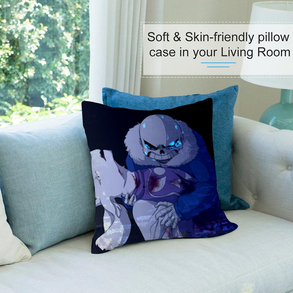 Game Undertale Pillow Case Short Plush Sofa Decorative Gift Home Double-sided Printing Cushion