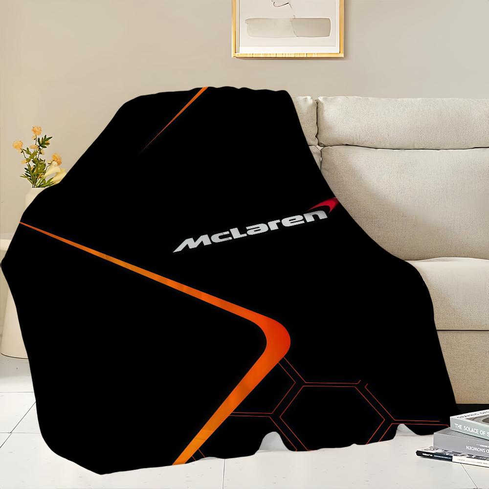 Cool Logo M-M-McLarenS-ES Blanket Flannel warm comfort soft plush blanket For Picnic Beds Sofas Homes And Bedrooms